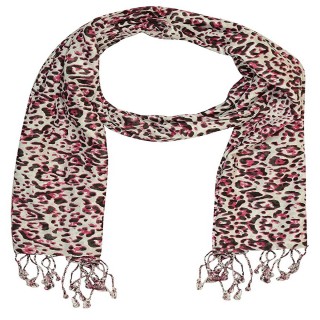 Premium Rayon  Printed Stole- Red and White